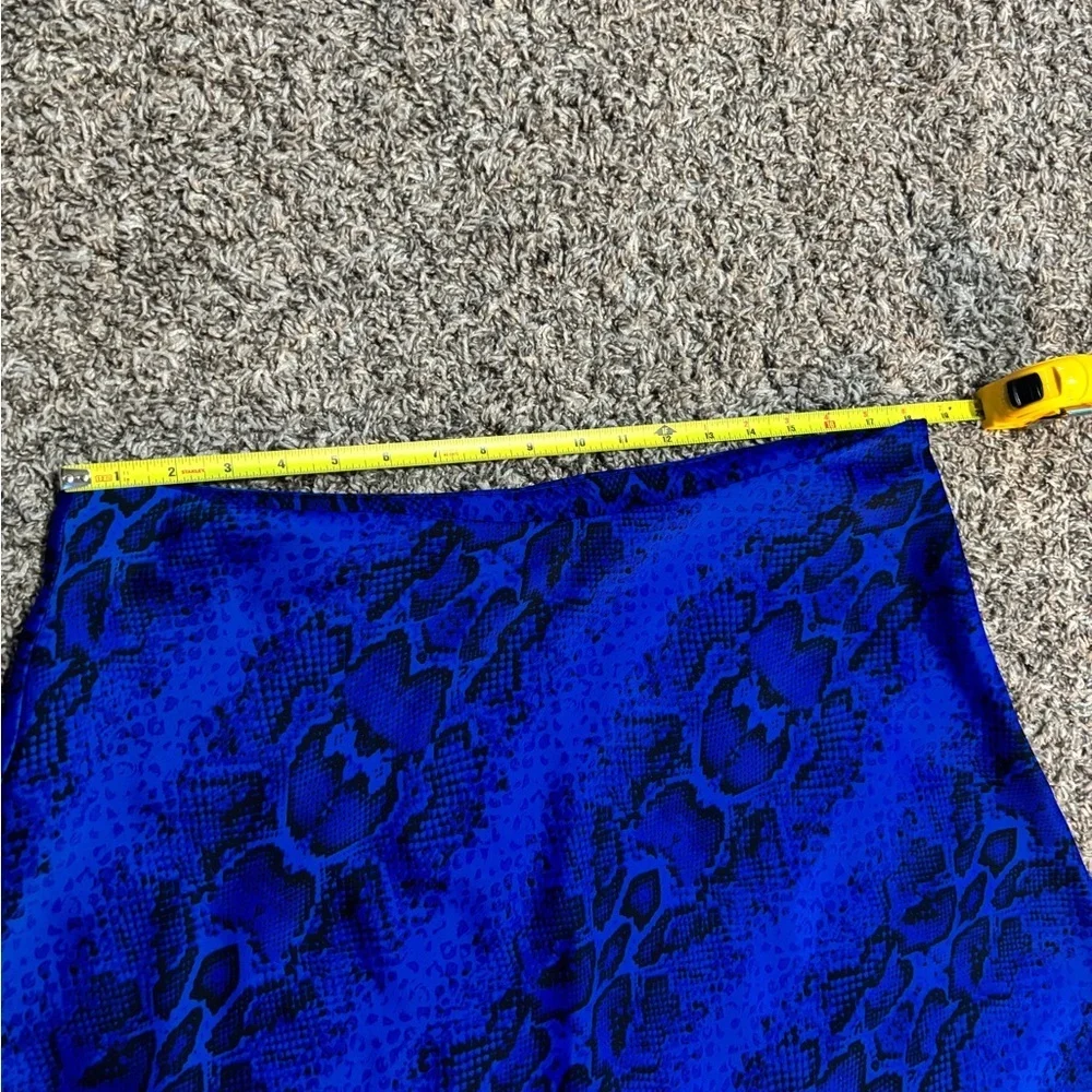 PLUS SIZE SKIRT Bar III Blue and Black A-Line Skirt